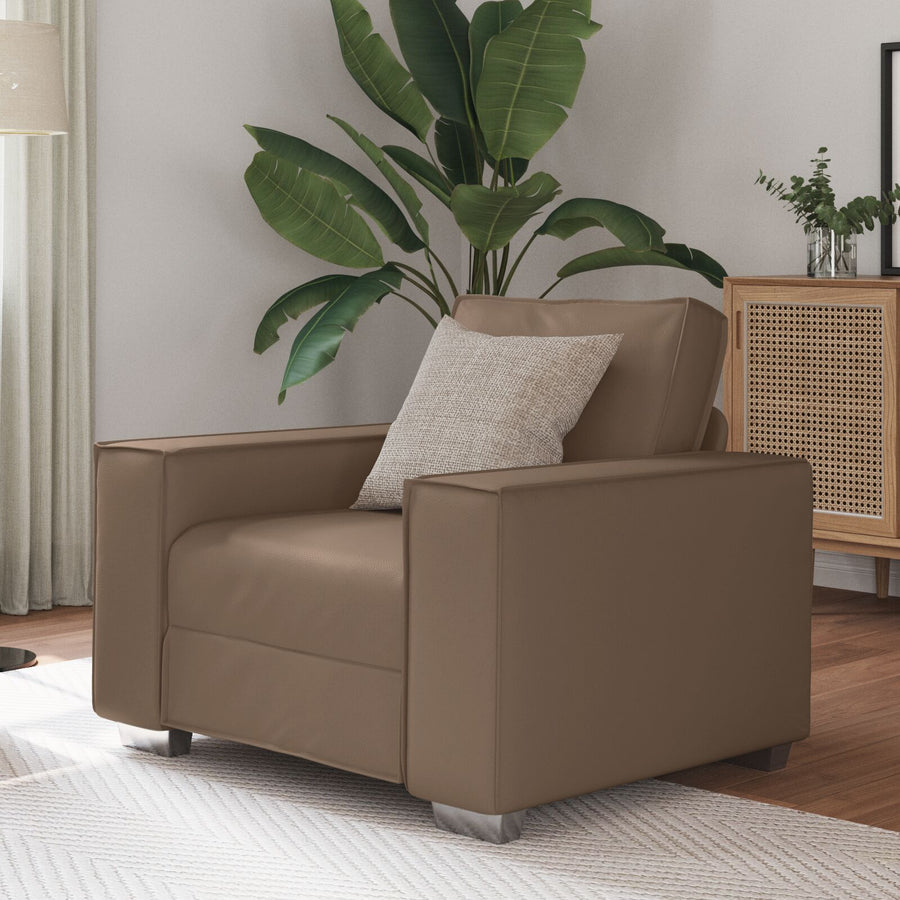 Fauteuil Kunstleer Cappuccino 59 cm
