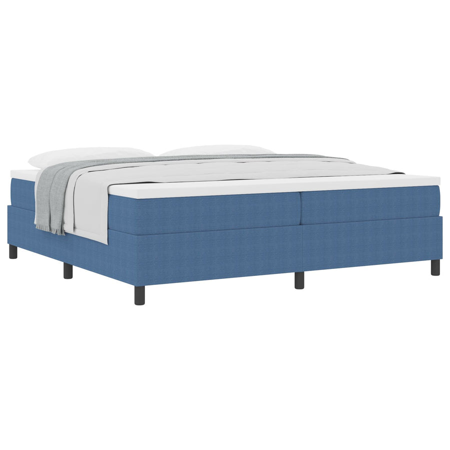 Boxspring Bed Met Matras Blauw 200X200 Cm Corduroy Stof