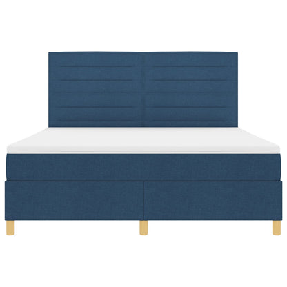 Boxspringbed Met Matras Blauw Super King Stof Blauw