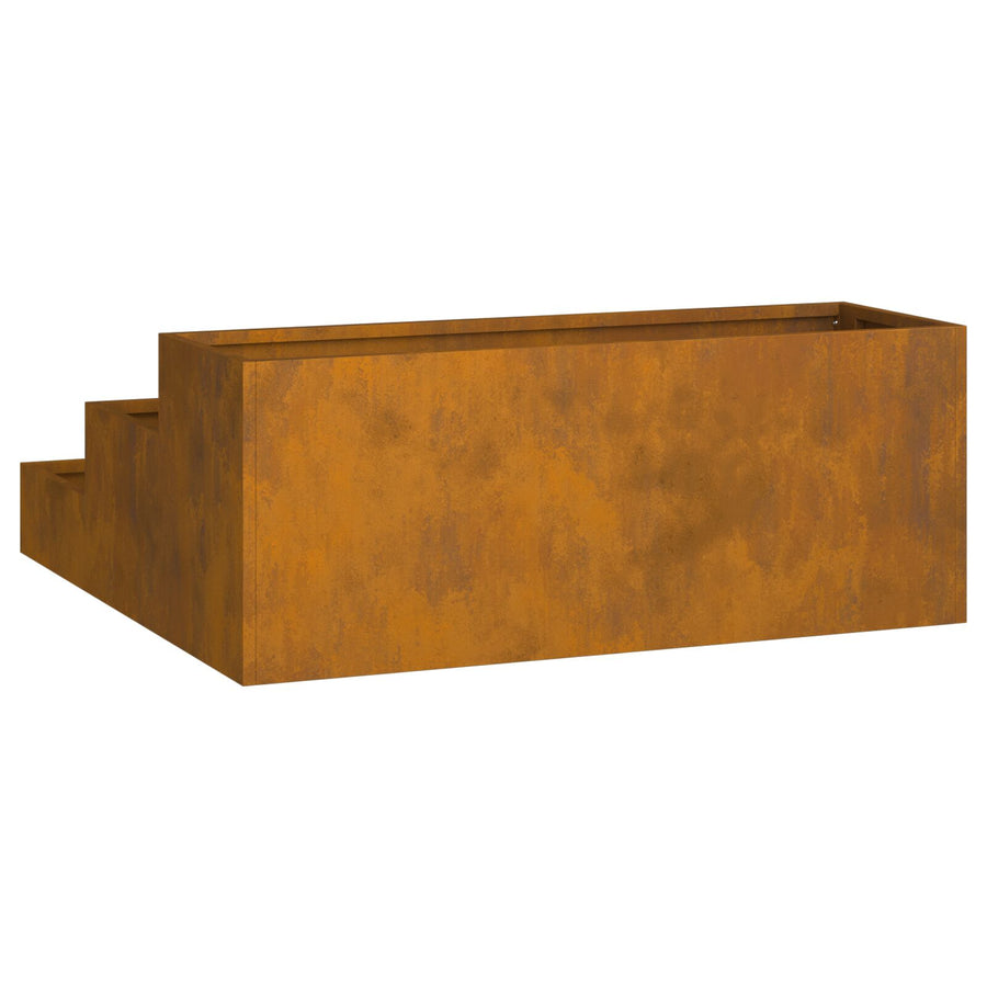 Tuinplanter 3-Lagen 90 x 90 x 35 cm Verweerd staal