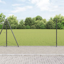 Gelaste Draadhek Met 13 Flanged Posts Grijs 1,2X25 M Staal Gegalvaniseerd Staal