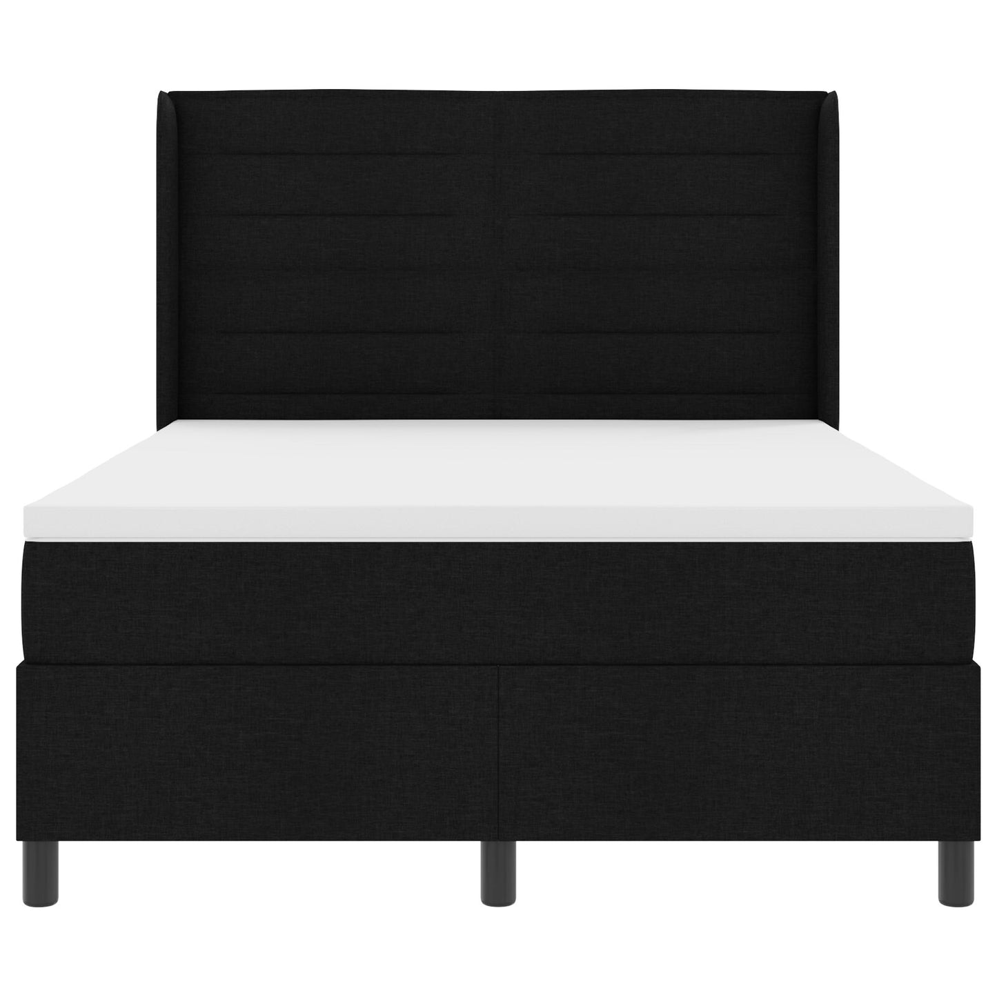 Boxspringbed Met Matras & Led Zwart 140X190 Cm Stof Blauw