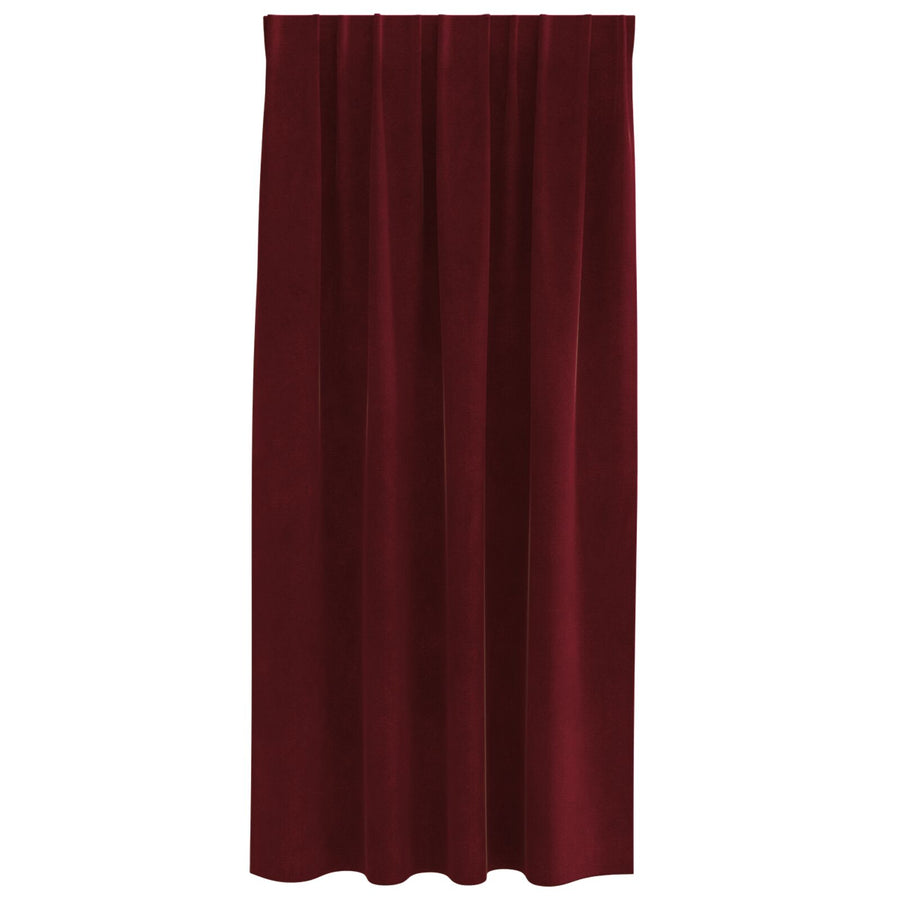 Blackout Gordijnen Met Topband 2 Stuks Fluweel Wijnrood 140 x 175 cm met ingestikte tape