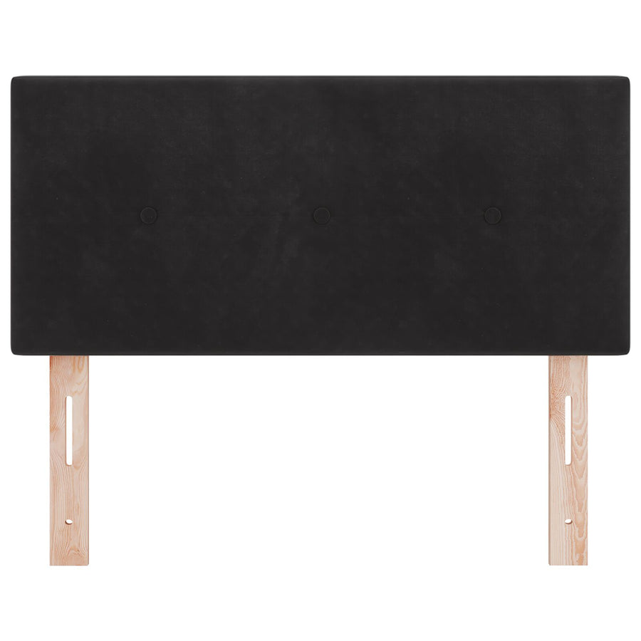 Hoofdbord Met Knopen Fluweel Zwart 80 cm Laag hoofdbord