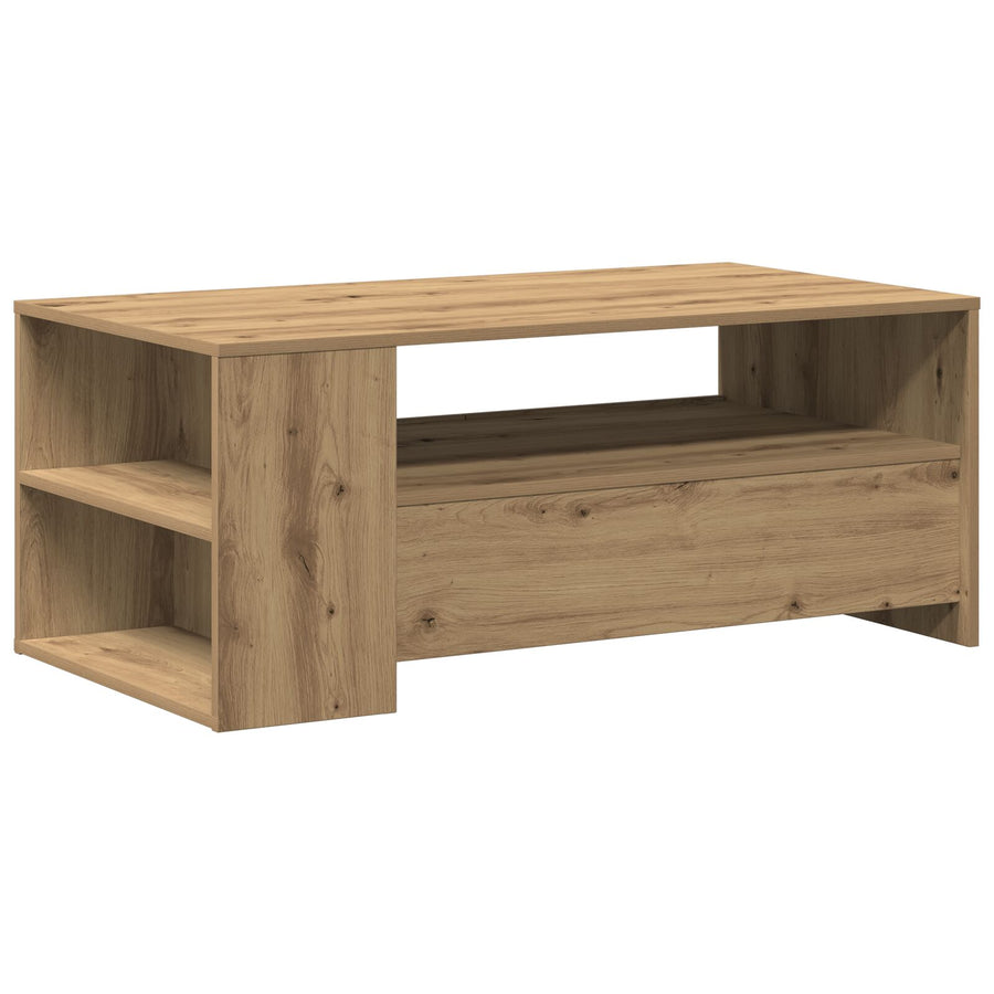 Salontafel - Artisan Eiken - 102X55X43,5 Cm - Gemaakt Van Verwerkt Hout