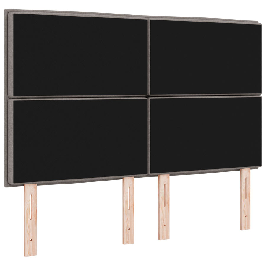 Hoofdbord Lijnen Ontwerp Stof Taupe 140 cm Hoog hoofdbord