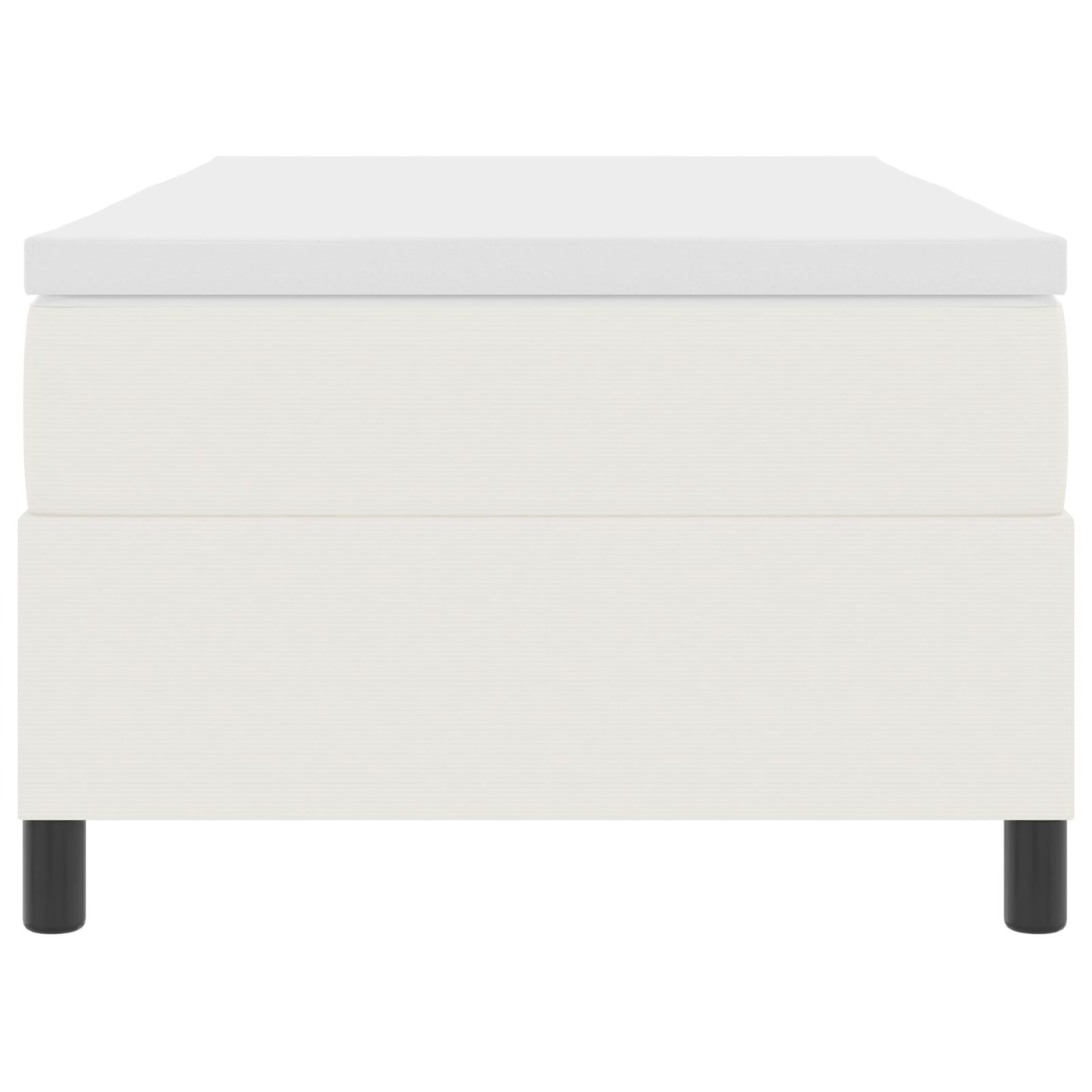 Boxspringbed Met Matras Crème 80X200 Cm Corduroy Stof