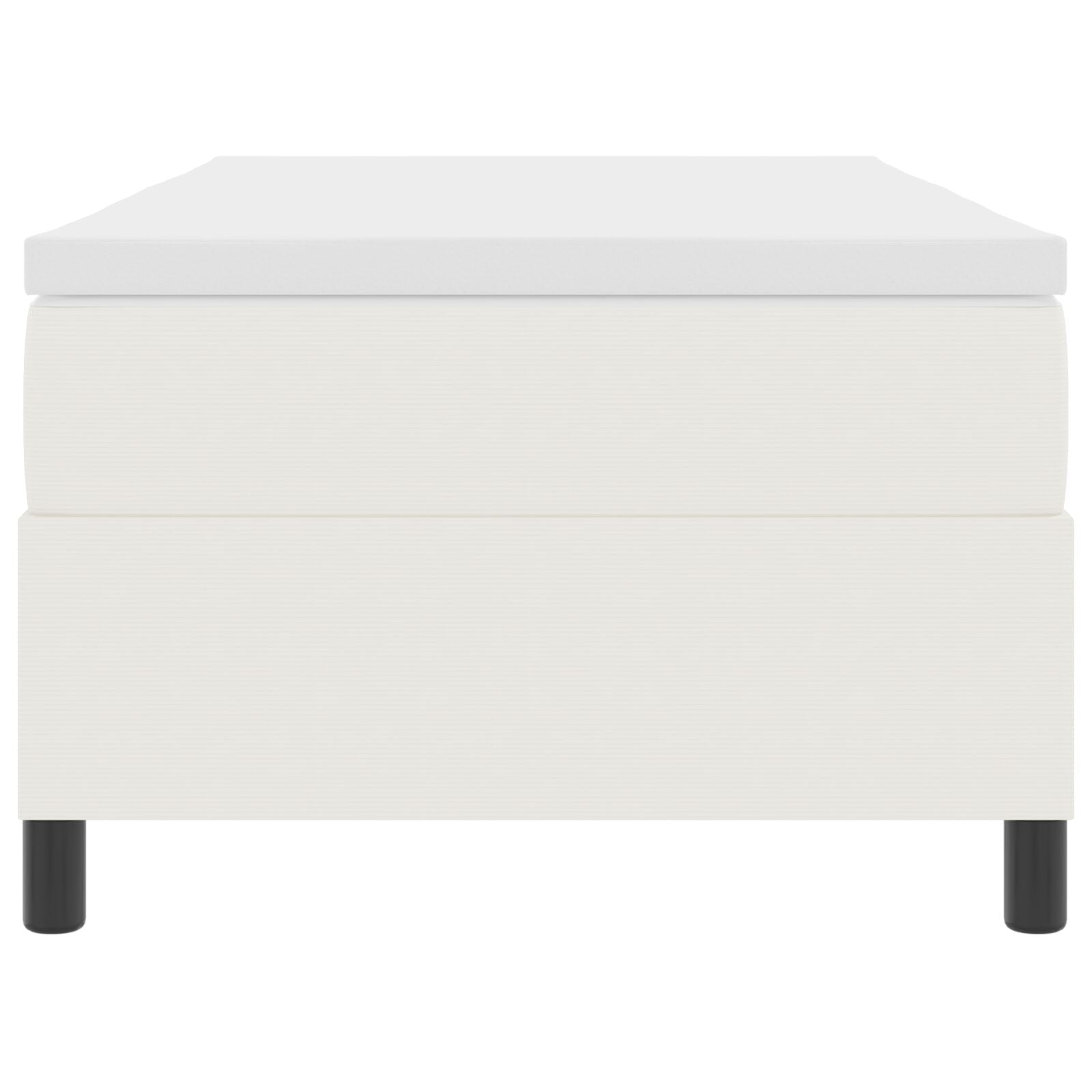 Boxspringbed Met Matras Crème 80X200 Cm Corduroy Stof