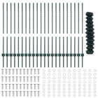 Tuinhek set 2x 1x25m staal groen