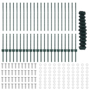 Tuinhek set 2x 1x25m staal groen