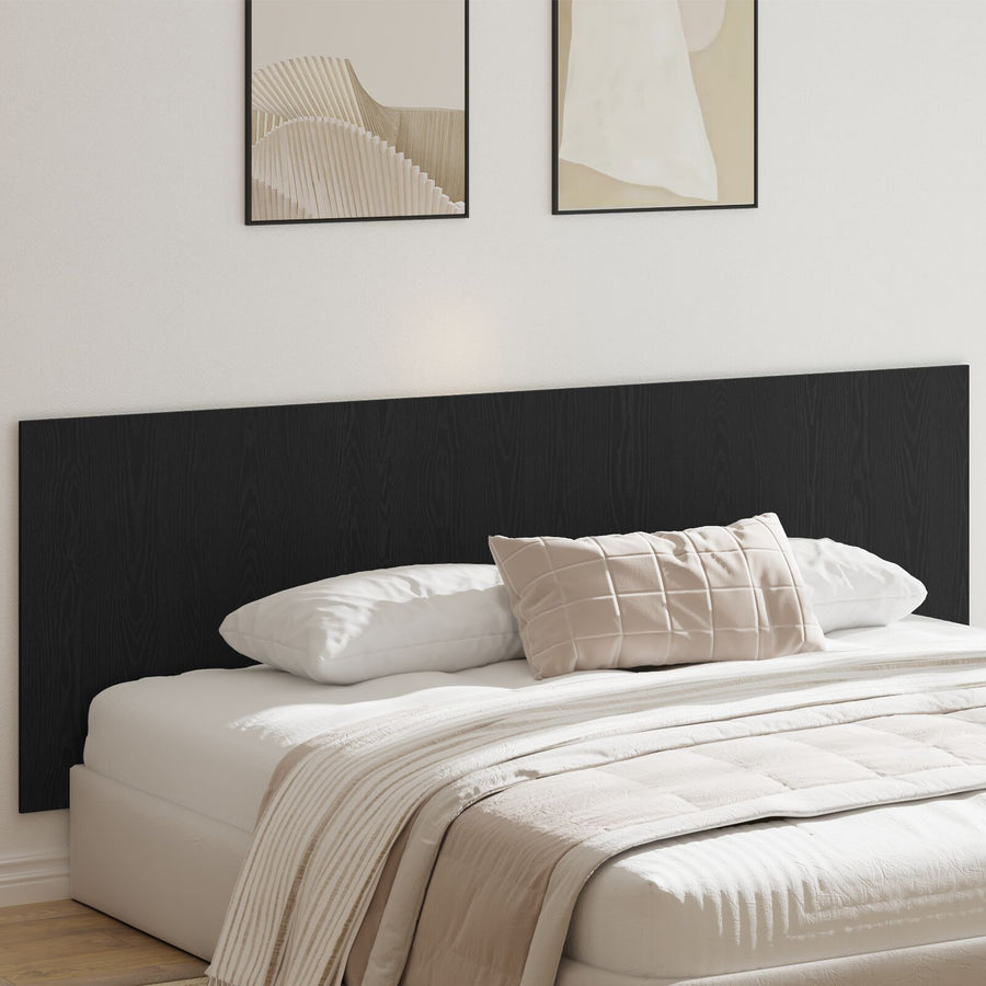 Zwarte Eiken Muur Hoofdbord 240X1.5X80 Cm Gemaakt Van Bewerkt Hout