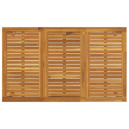 Tuin Tafel Massief Acaciahout En Metaal 150 x 90 x 75 cm Natuurlijk en grijs