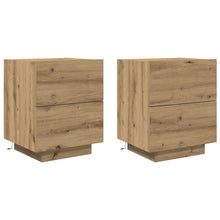 Nachtkastjes Met Led-Verlichting 2 Stuks Artisan Eiken 45X40X55 Cm