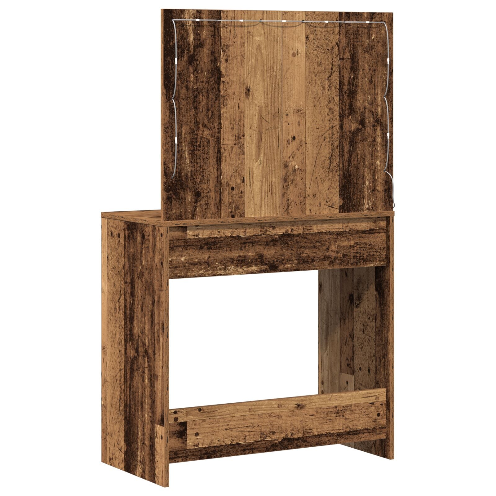 Kaptafel Met Led Lichten Oude Hout Rustiek hout 78,5 x 41 x 135 cm