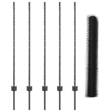Hekposts 10 stuks U-kanaal Grijs 120 cm Staal, vidaXL Honingraathek Grijs 1,2x10 m Staal
