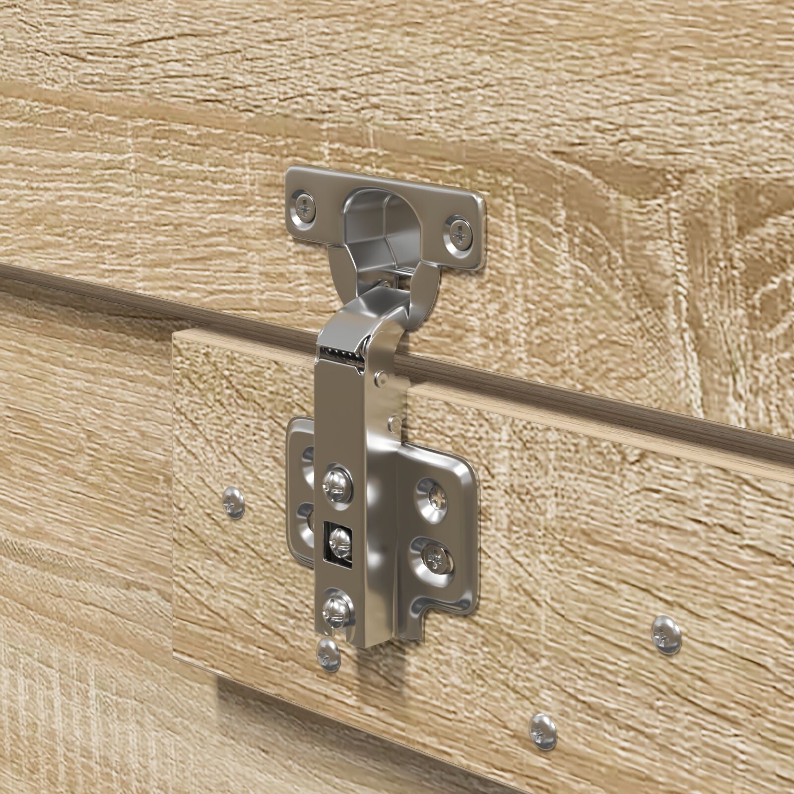 Opbergbedframe Sonoma Eik Sonoma Eiken 120 x 190 cm