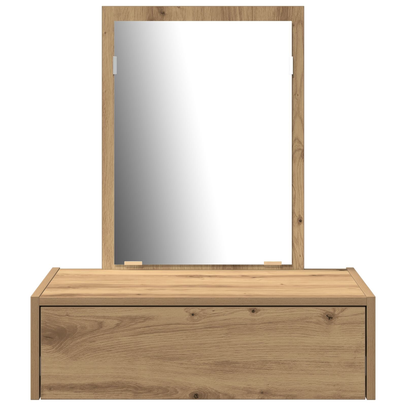 Wandgemonteerde Kaptafel 60 x 40 x 70 cm Ambachtelijk eiken zonder LED