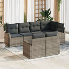 Garden Sofa Set Grey poly rattan