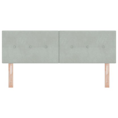 Hoofdbord Met Knopen Tufted Velvet Lichtgrijs 140 cm Laag hoofdbord