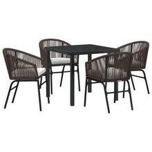 5-Delig Tuin Eetset Bruin Poly Rattan
