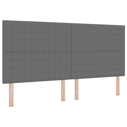 Boxspring Bed Met Matras Lichtgrijs 200X200 Cm Corduroy Stof