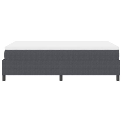 Boxspring Bed Met Matras Donkergrijs Klein Dubbel Corduroy Stof