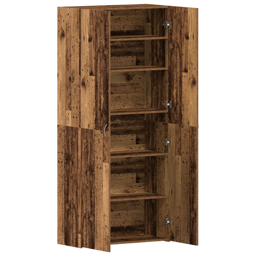 Schoenkast Oude Hout Massief Gerecycled Hout Schoenrek