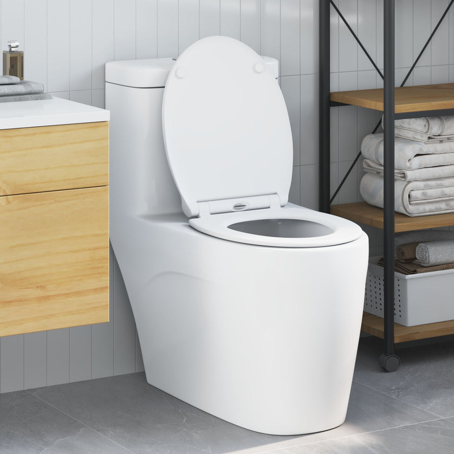 Snelsluiting Toiletbril Met Zachte Sluiting Duroplast Wit