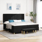 Boxspring bed 200x200 cm zwart massief grenenhout