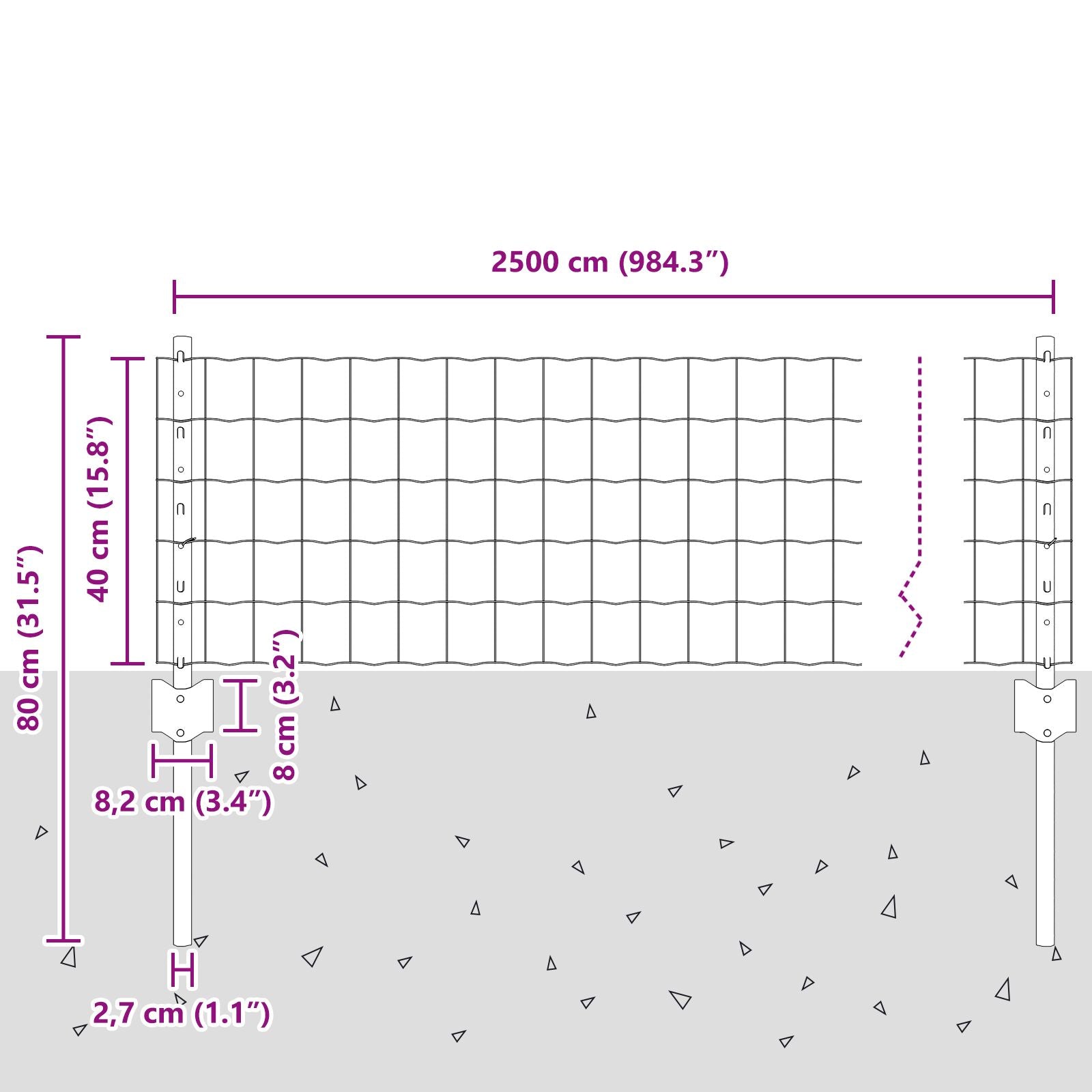 Tuinhek Panelen Set Set Van 2 Gegalvaniseerd Zilver