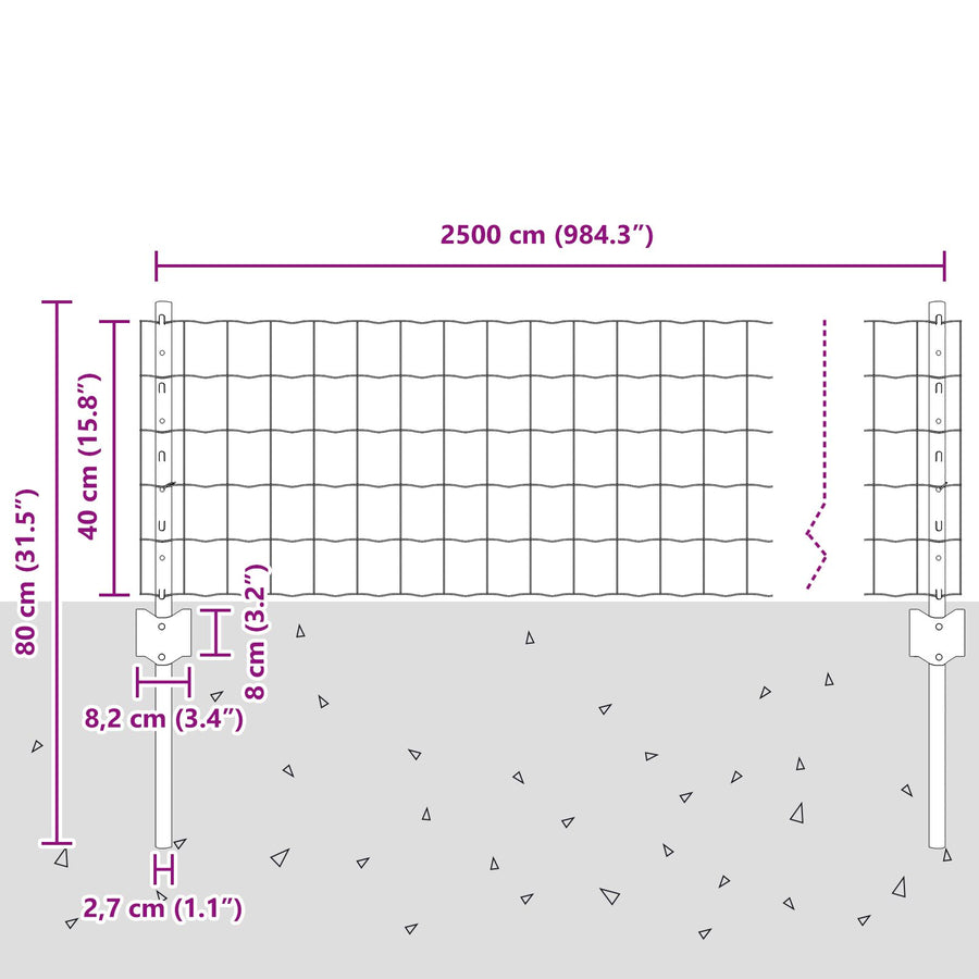 Tuinhek Panelen Set Set Van 2 Gegalvaniseerd Zilver