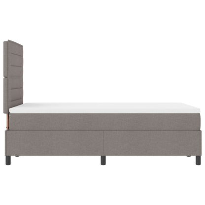 Boxspring Bed Met Matras Stof Taupe 120 x 200 cm Lijnen ontwerp