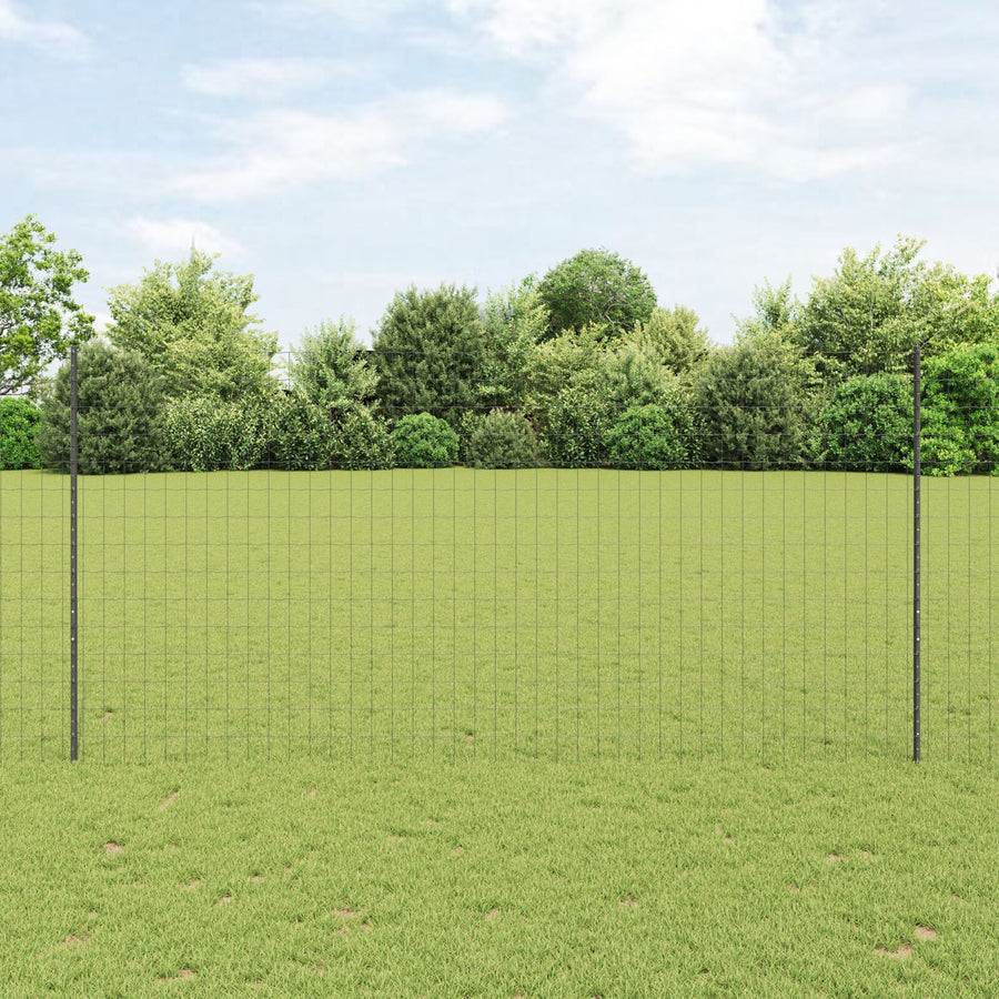 Euro Fence Met 10 U Staken Grijs 1.6X10 M Staal