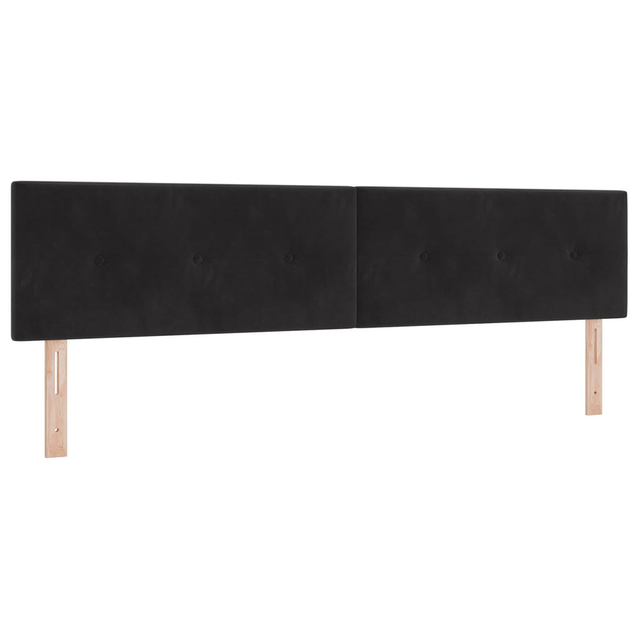 Hoofdbord Knop Ge Tuft Velvet Zwart 200 cm Laag hoofdbord