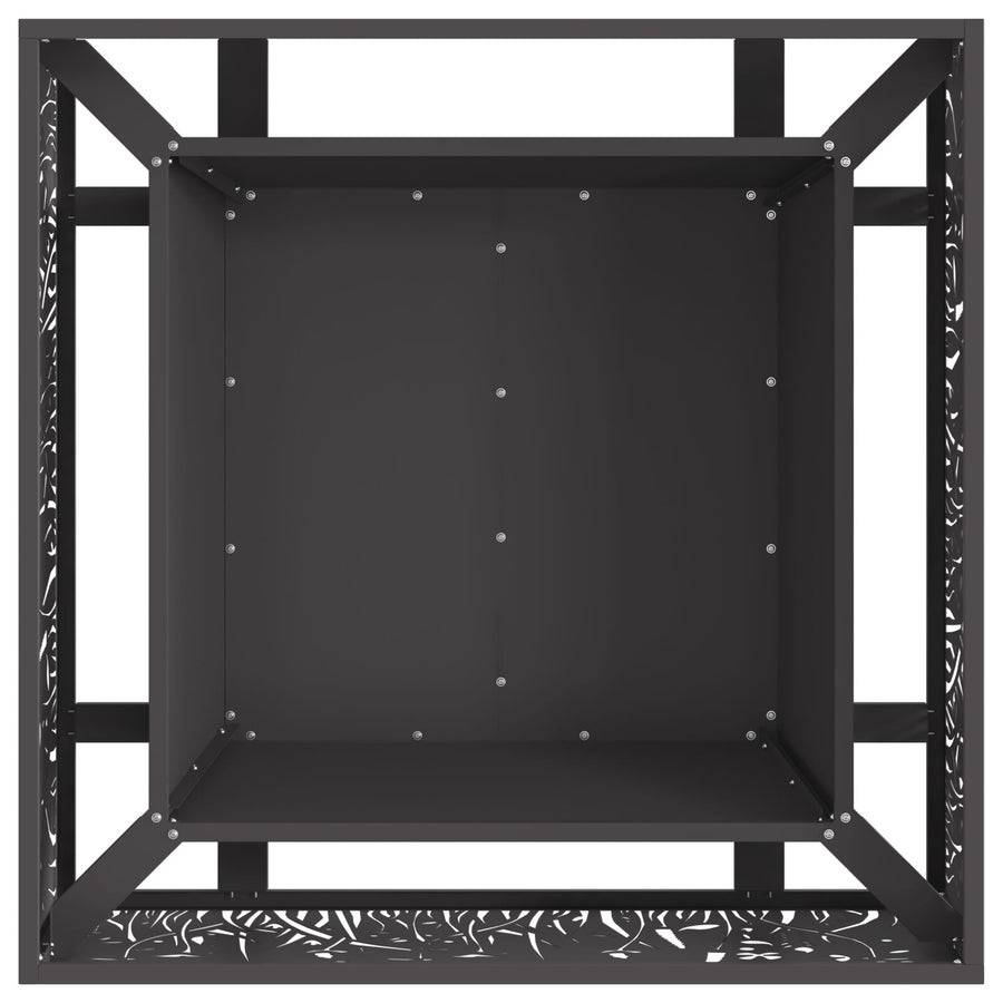 Vuurkorf Vierkant Zwart Staal 80 x 80 x 30 cm Koudgewalst staal/Zwart