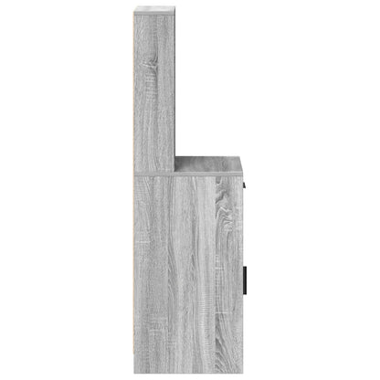 Hoge Kast 40X41X135 Cm Bewerkt Hout Grijze sonoma