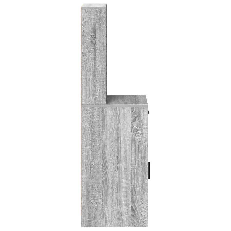 Hoge Kast 40X41X135 Cm Bewerkt Hout Grijze sonoma
