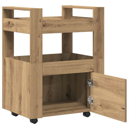 Keuken Trolley 60X45X80 Cm Bewerkt Hout Artisan eiken