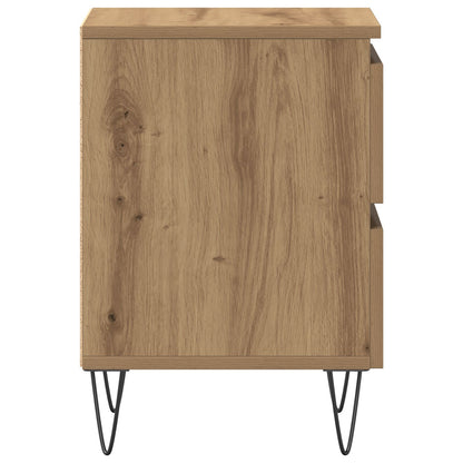 Nachtkastjes 2 Stuks Ambachtelijk Eiken 40X35X50 Cm Gegaan Hout