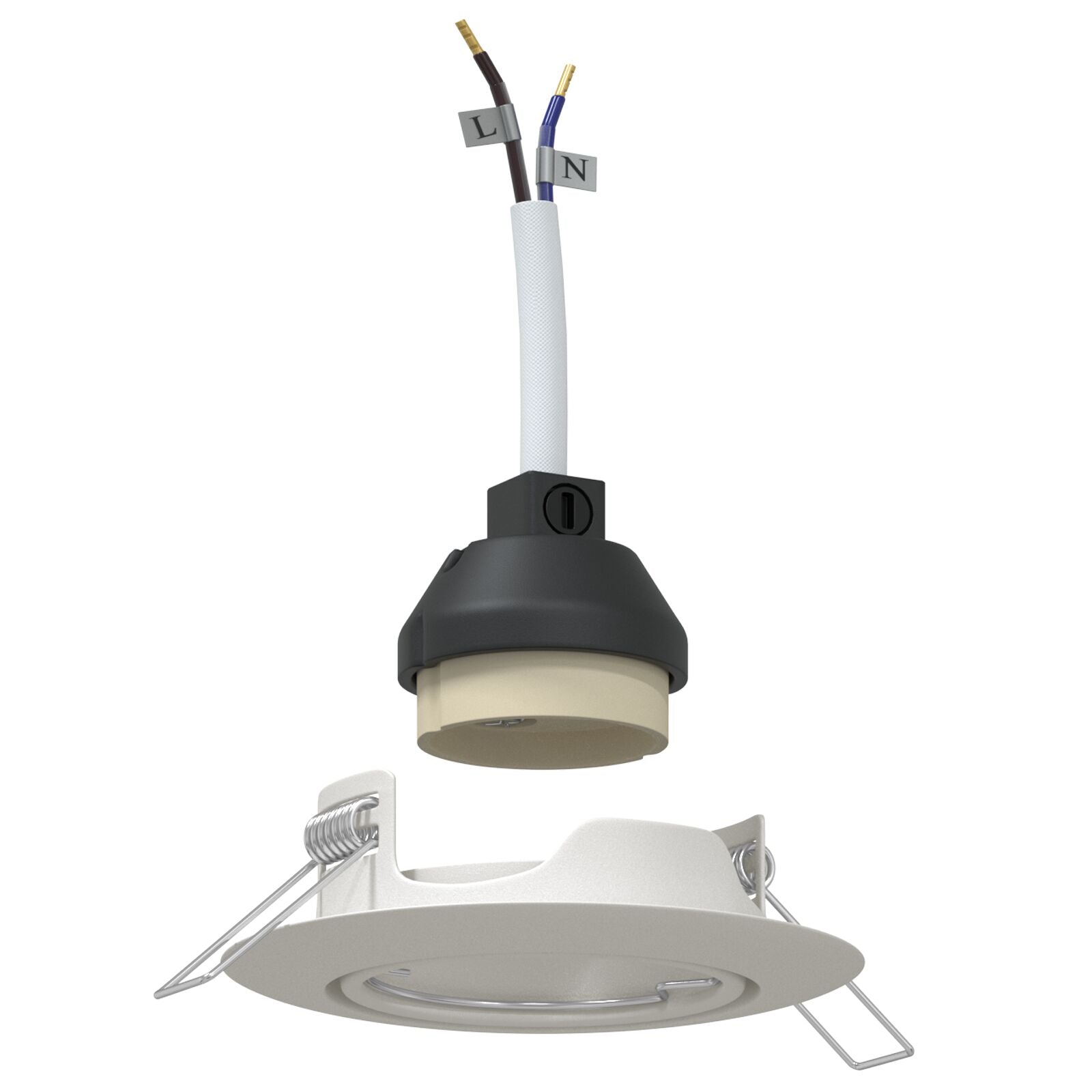 Lampen Set Van 6 Kunststof 9 Cm Inbouwverlichting Wit