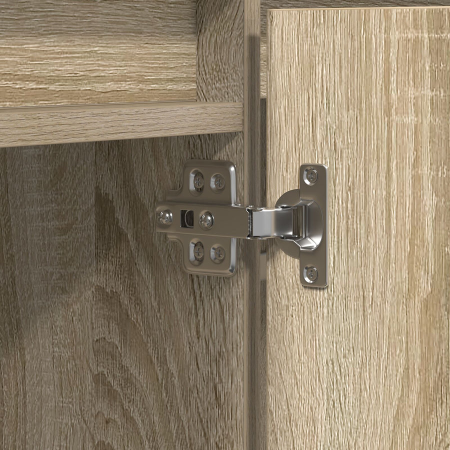 Tv-Meubel Met Led Sonoma Eik 180X38X49 Cm Gelaagd Hout Sonoma eiken