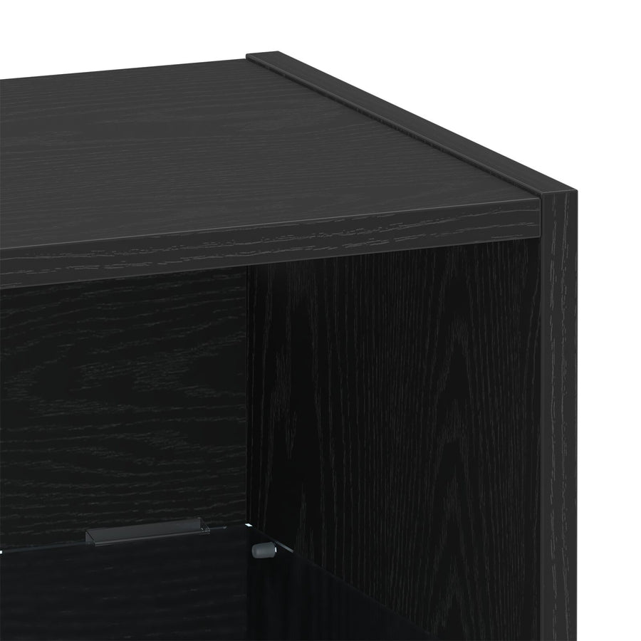 Zwevende Plank 40X28,5X40 Cm Bewerkt Hout 1 Zwart eiken
