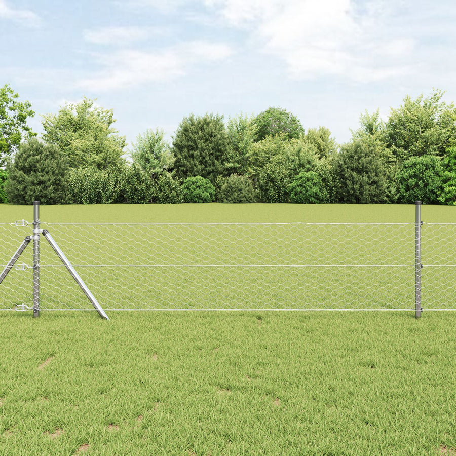 Hexagon Fence 0.8X25 M Gegalvaniseerd Staal 25 x 0.8 m 36 mm