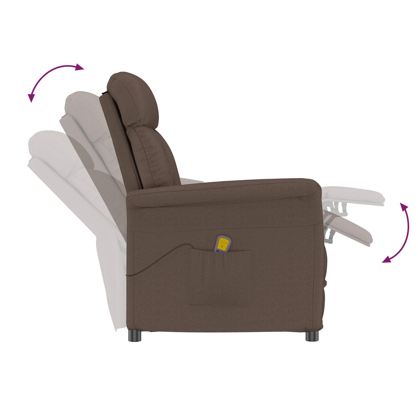 Massagestoel Microfiber Stof Bruin