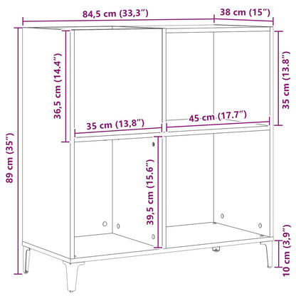 Plankenkast 84,5X38X89 Cm Bewerkt Hout