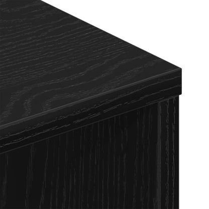 Tv Wandkasten (Set Van 2) - Zwart Eiken, 80X30X30 Cm, Gemaakt Van Bewerkt Hout