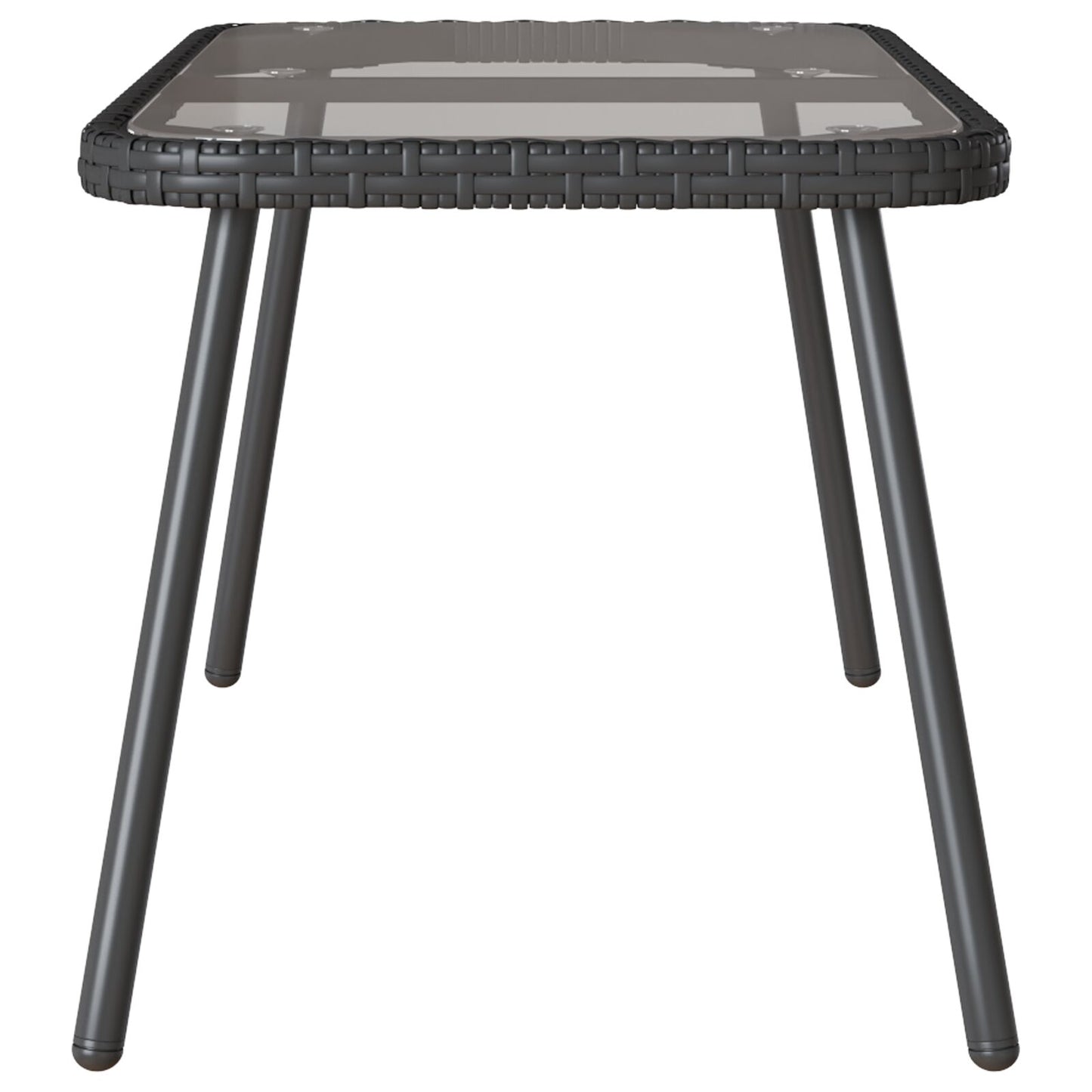 Salontafel 90X45X42 Cm Poly Rattan Zwart