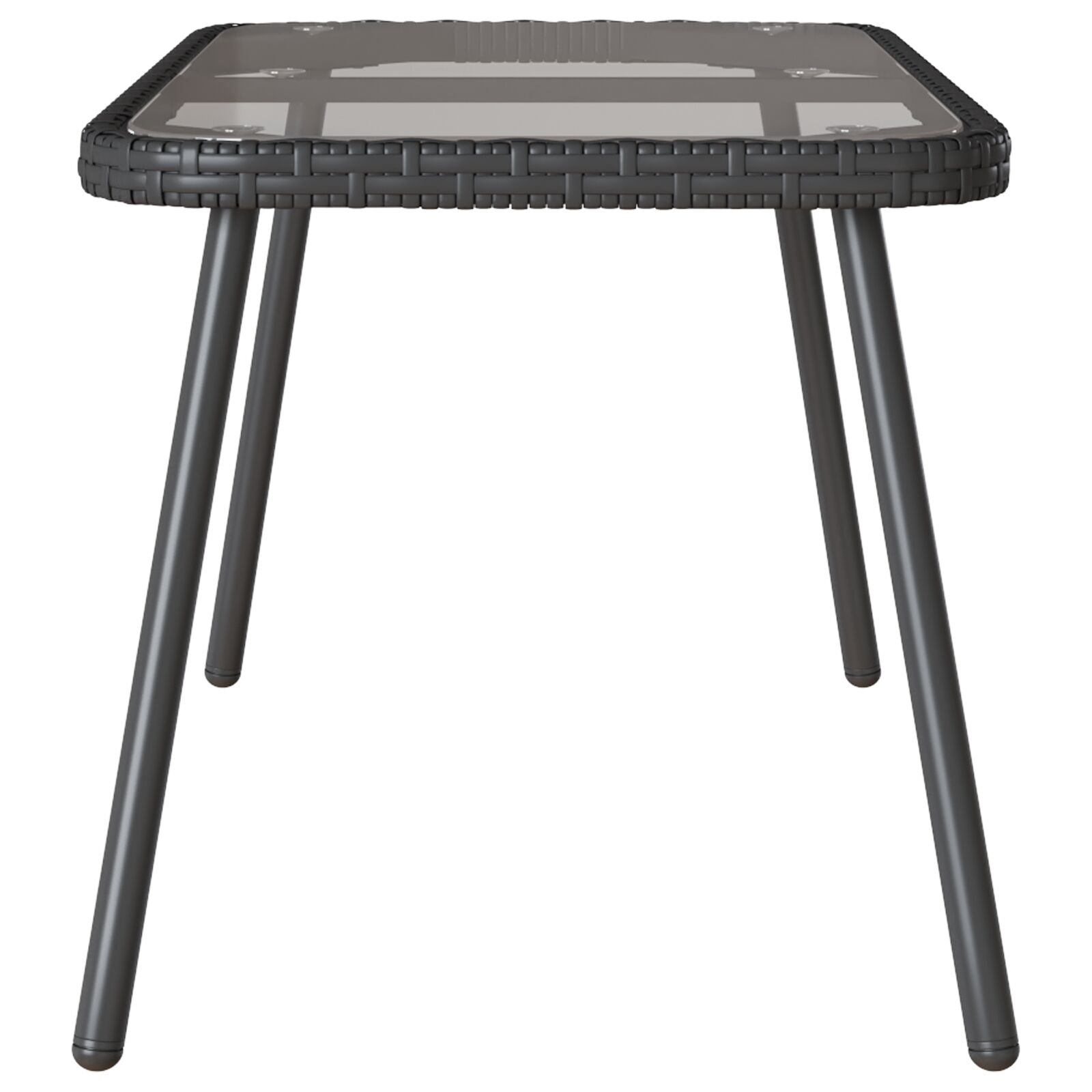 Salontafel 90X45X42 Cm Poly Rattan Zwart