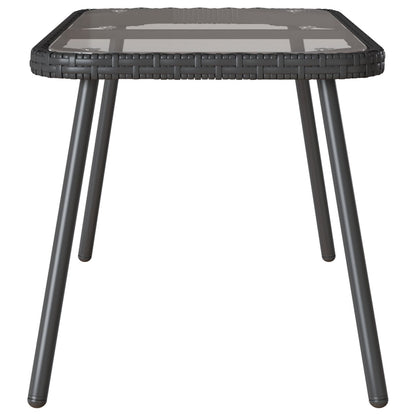 Salontafel 90X45X42 Cm Poly Rattan Zwart
