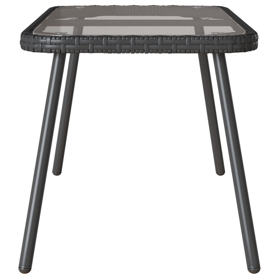 Salontafel 90X45X42 Cm Poly Rattan Zwart